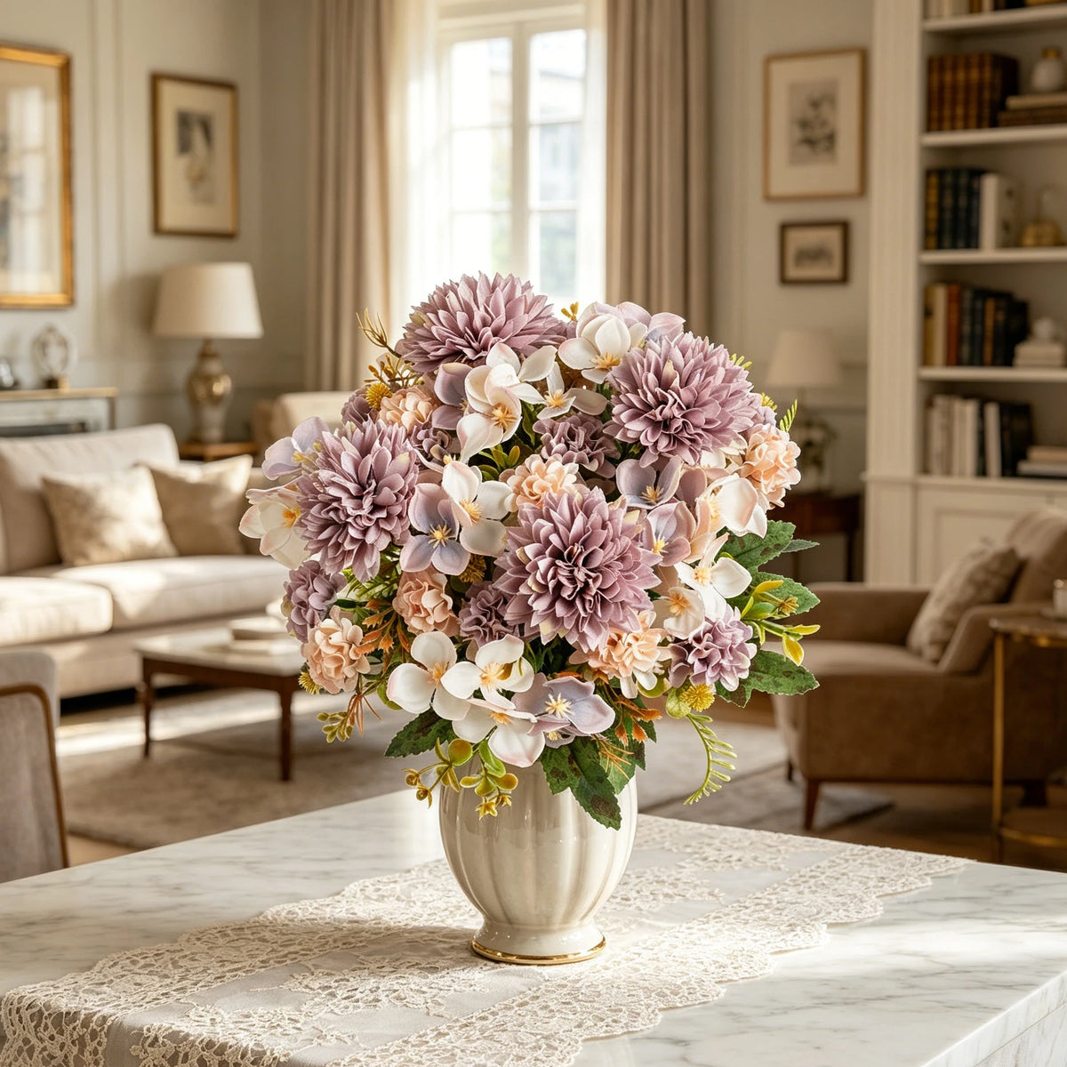 Silk Hydrangea & Carnation Artificial Flowers – Wedding & Home Artificial Silk Flowers Babs