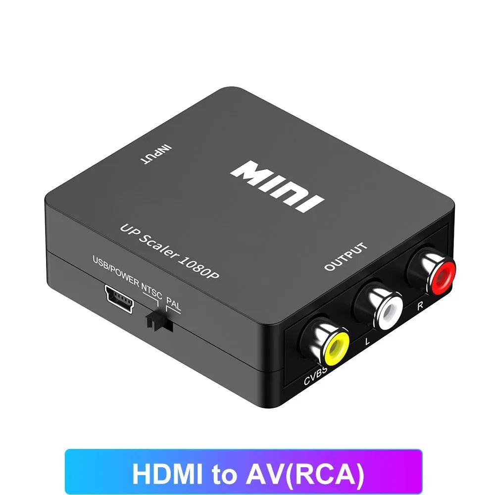 RCA to HDMI Converter 1080P – AV to HDMI Adapter | KEBIDUMEI AV to HDMI Converter Babs HDMI to AV Black