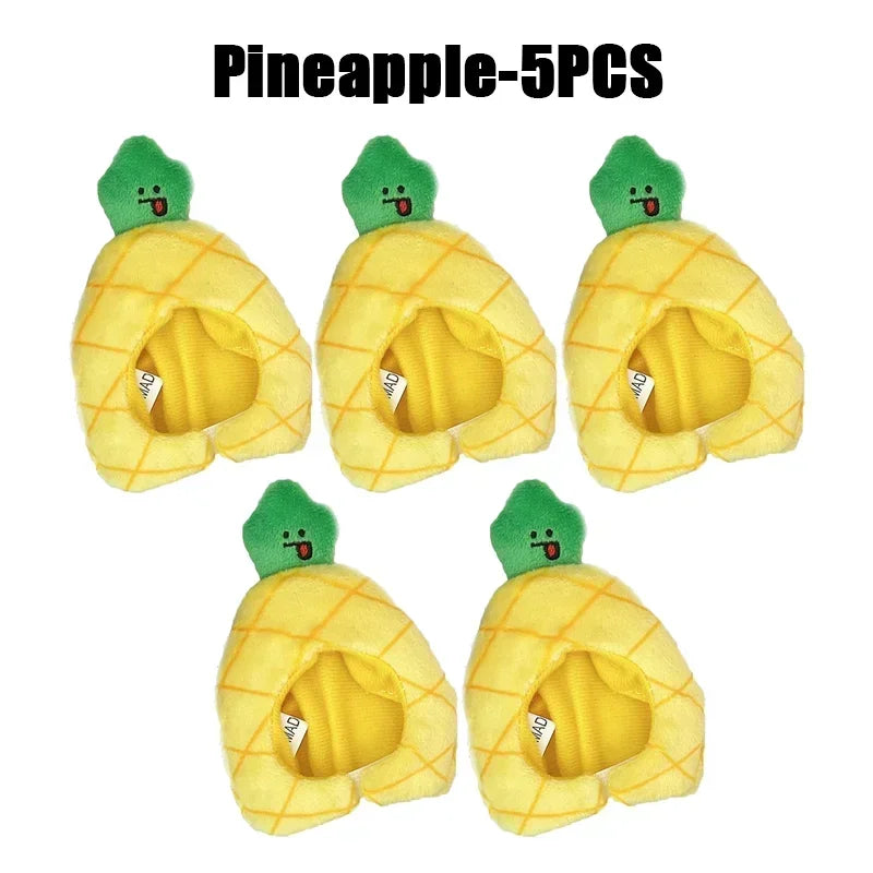 Plush Animal Hood Keychain DIY Craft Kit – Holiday Gift DIY Plush Craft Kit Babs Pineapple-5PCS