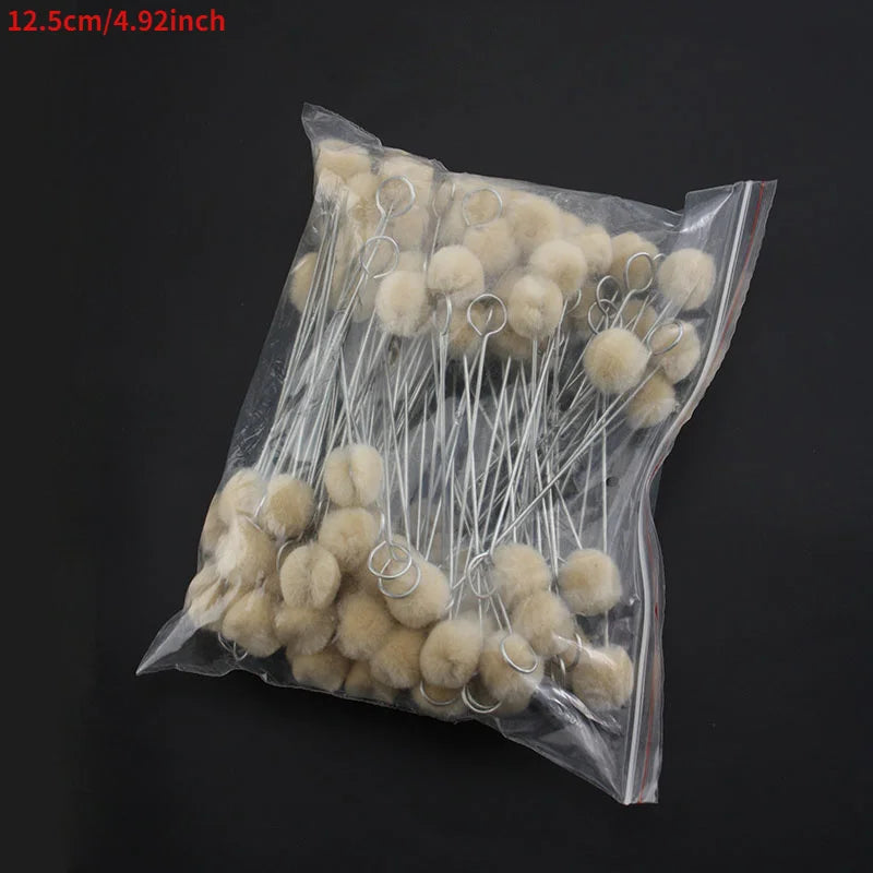 50pcs Wool Ball Dauber Brushes – Leather & Textile Dyeing Tool Dauber Brush Set Babs 12.5cm