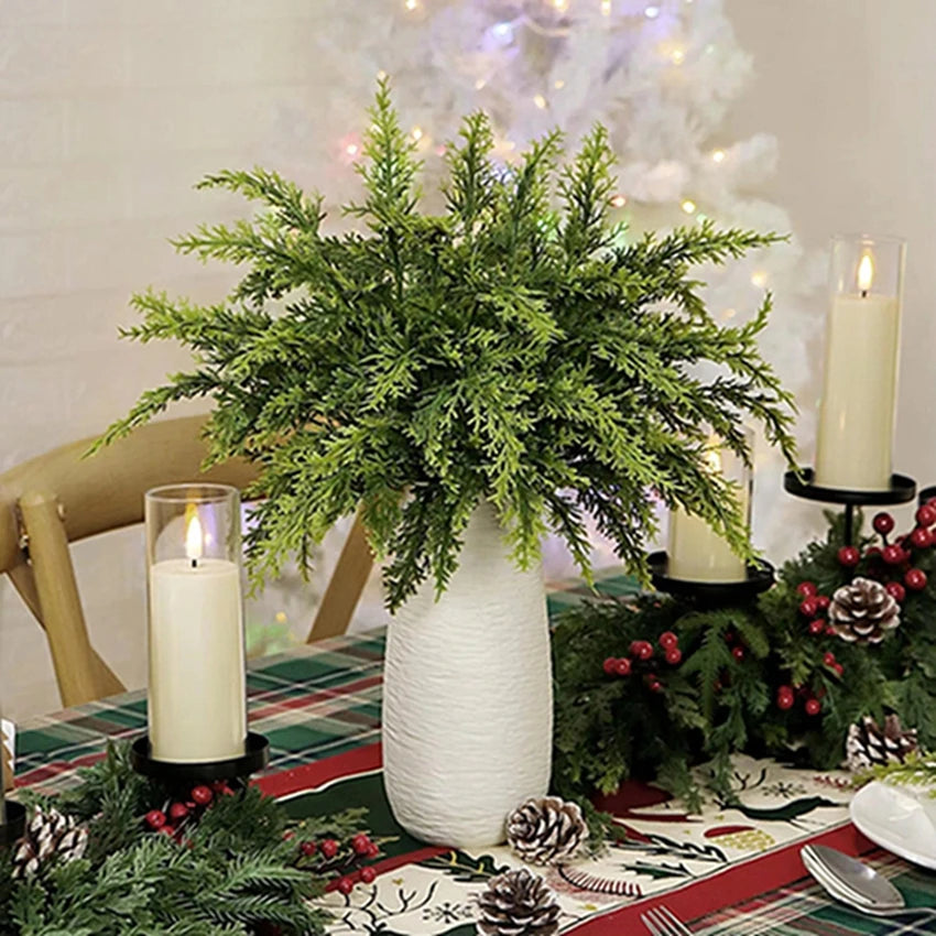 Artificial Cypress Branch 15" – Faux Plant for Home & Wedding Décor Artificial Plant Branch Babs
