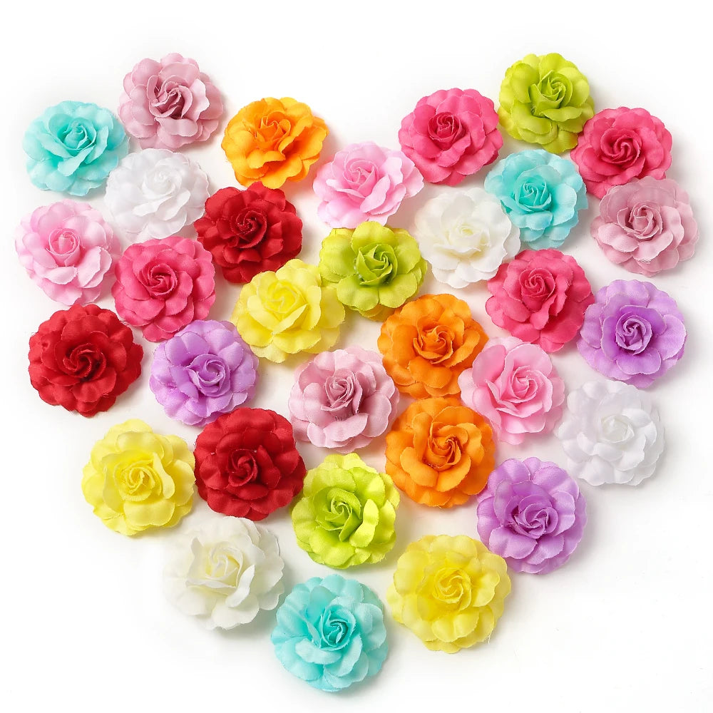 Artificial Silk Rose Heads 5cm – 10/20/30 Pcs, DIY & Décor Artificial Flower Heads Babs