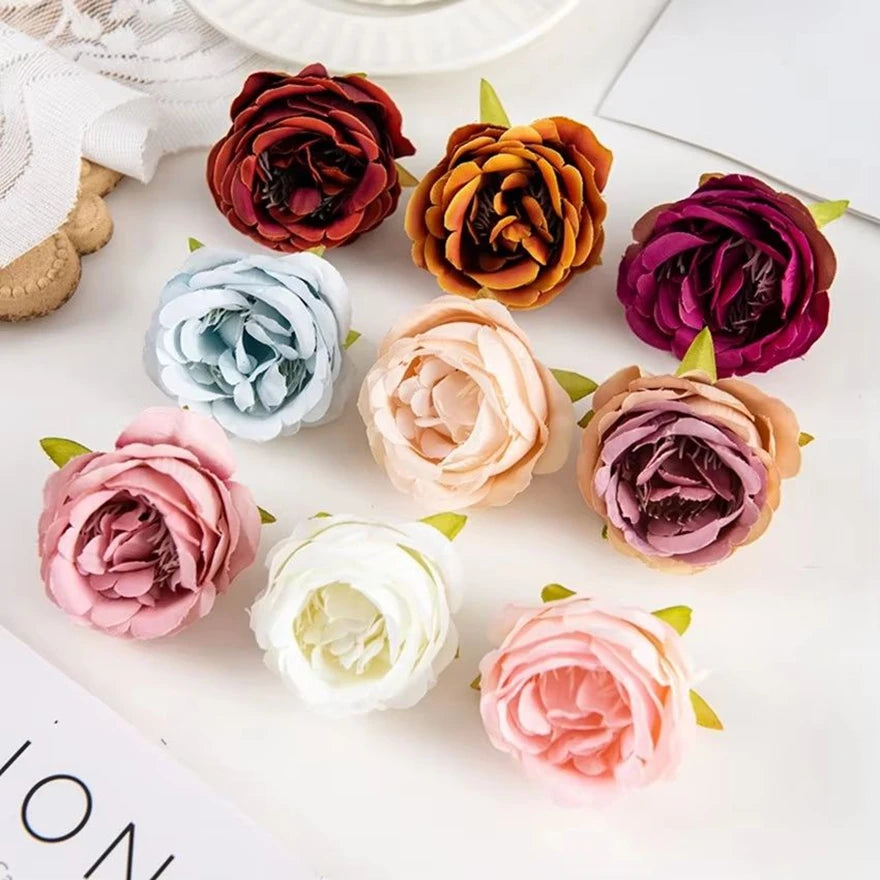 Silk Artificial Rose Heads 30 or 80 Pcs – Wedding & Home Décor Artificial Silk Flowers Babs