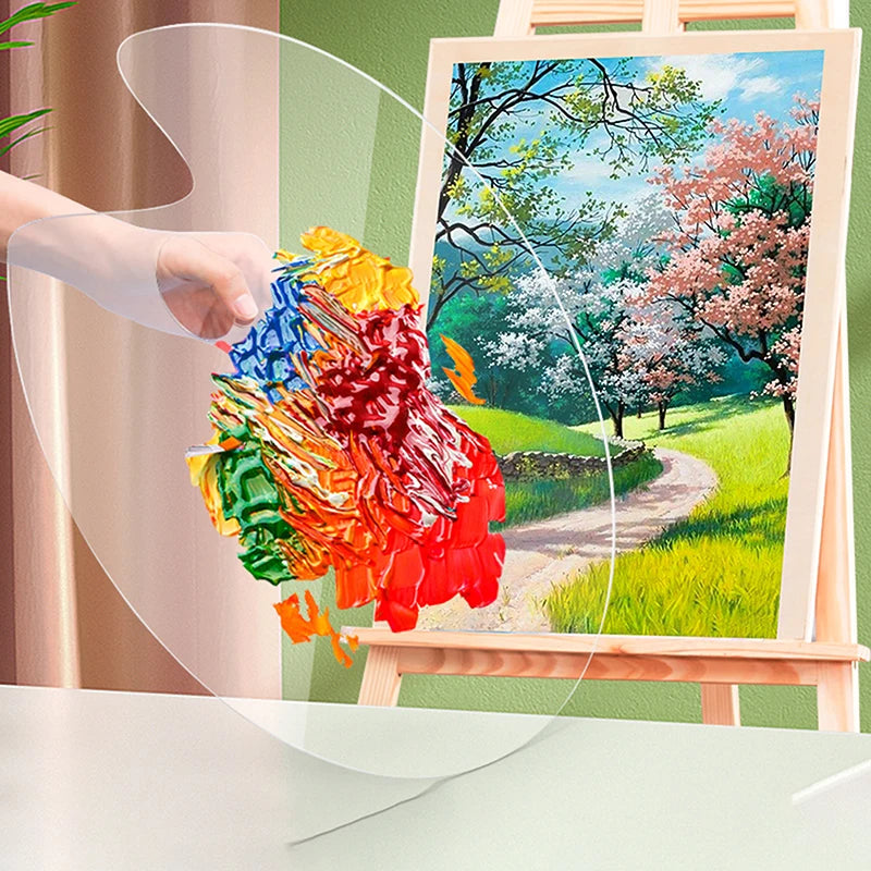 Transparent Acrylic Palette for Oil, Gouache & Fine Art Paint Painting Palette Babs