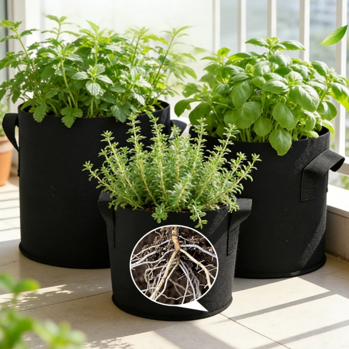 2-Pack Box-Style Tomato Planting Bags | Non-Woven Fabric Planters Fabric Grow Bags Babs