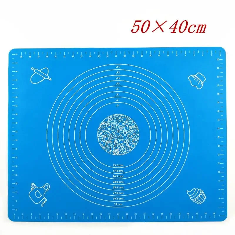 Silicone Non-Stick Dough Rolling Mat for Baking & Fondant Silicone Baking Mat Babs blue