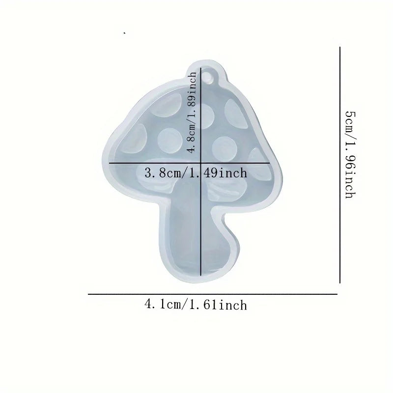 Mushroom Silicone Resin Molds for Earrings, Keychains & Pendants Silicone Resin Mold Babs