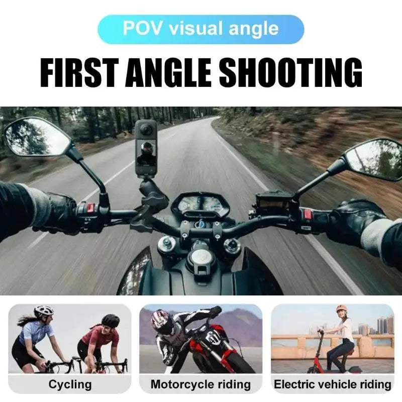 360° Motorcycle Camera Mount – Aluminum Alloy Universal Holder Camera Mount Babs