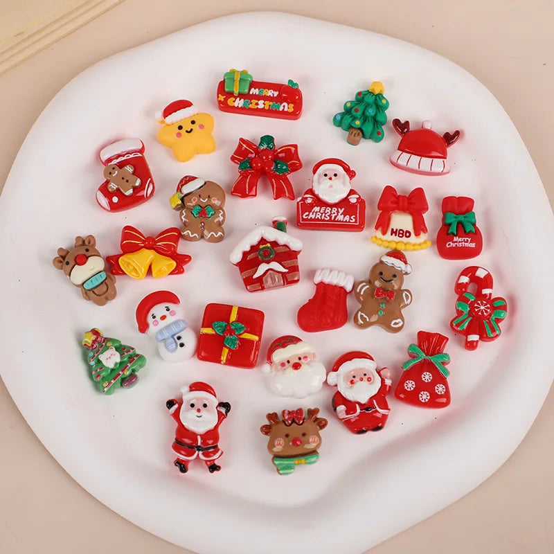 Resin Christmas Fridge Magnets – Santa, Snowman & Xmas Tree Set Christmas Fridge Magnets Babs