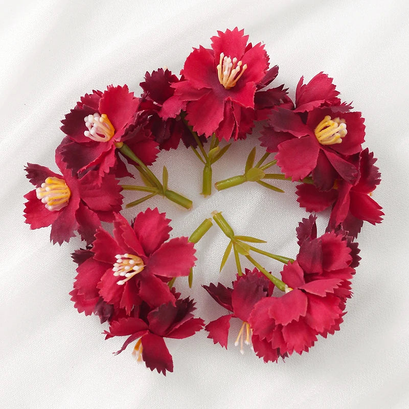 10/20Pcs 7cm Silk Artificial Rose Flower Heads – Wedding & Home Décor Artificial Flower Heads Babs Red 20Pcs