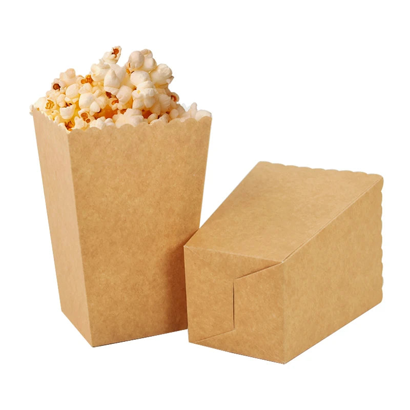 12-Pack Kraft Paper Popcorn Boxes – Party Snack Buckets Party Snack Boxes Babs