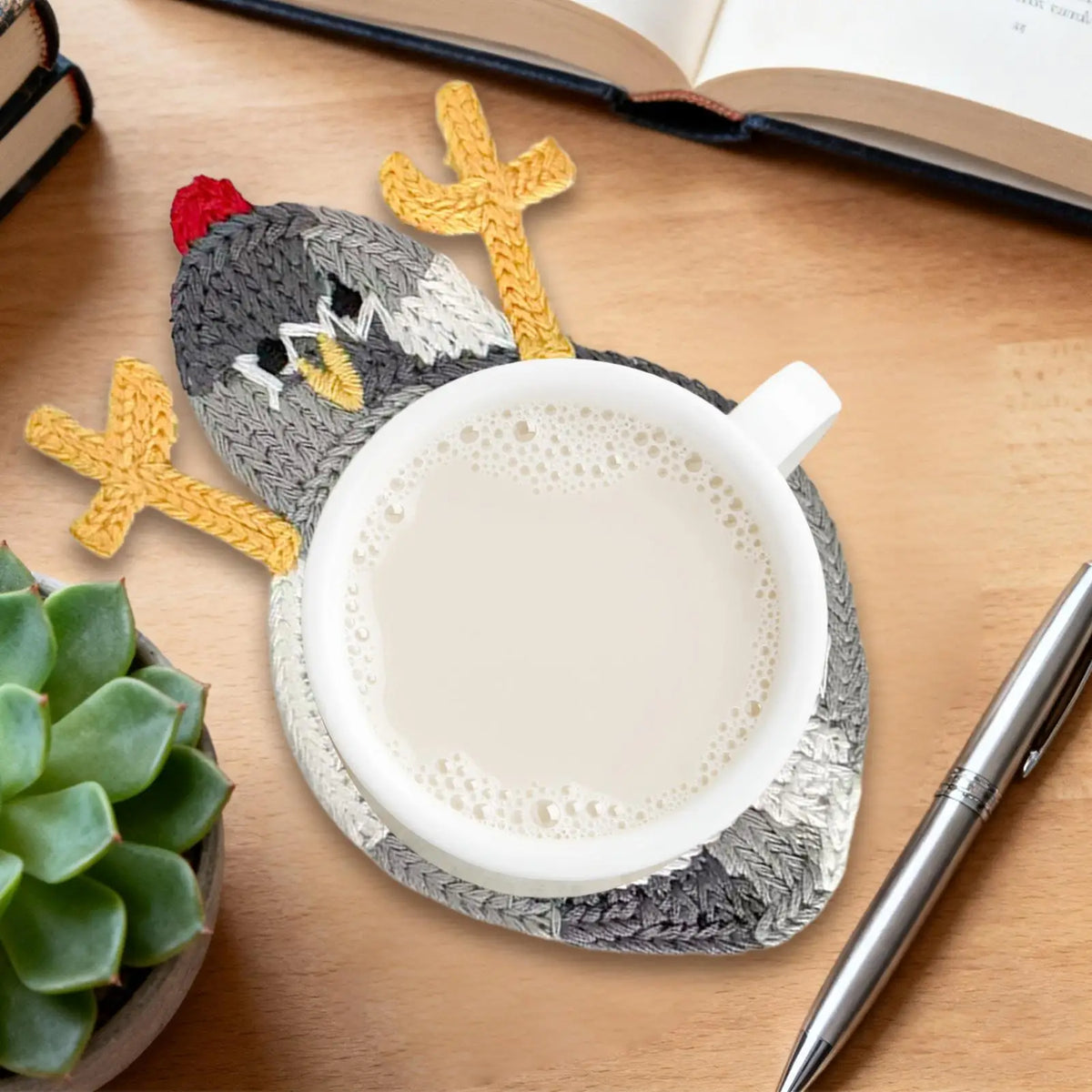 Chicken Coasters – Heat Resistant Absorbent Crochet Drink Coaster Drink Coasters Babs