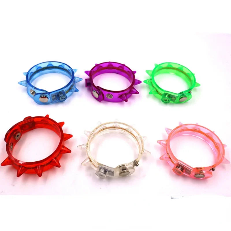 LED Light-Up Spiky Glow Bracelet – Party Wristband for All Ages LED Glow Bracelet Babs