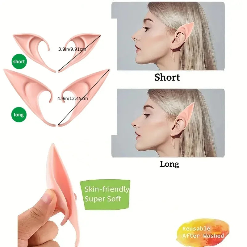 Silicone Elf Ears Cosplay Fairy Vampire Elven Costume Props Costume Ear Props Babs