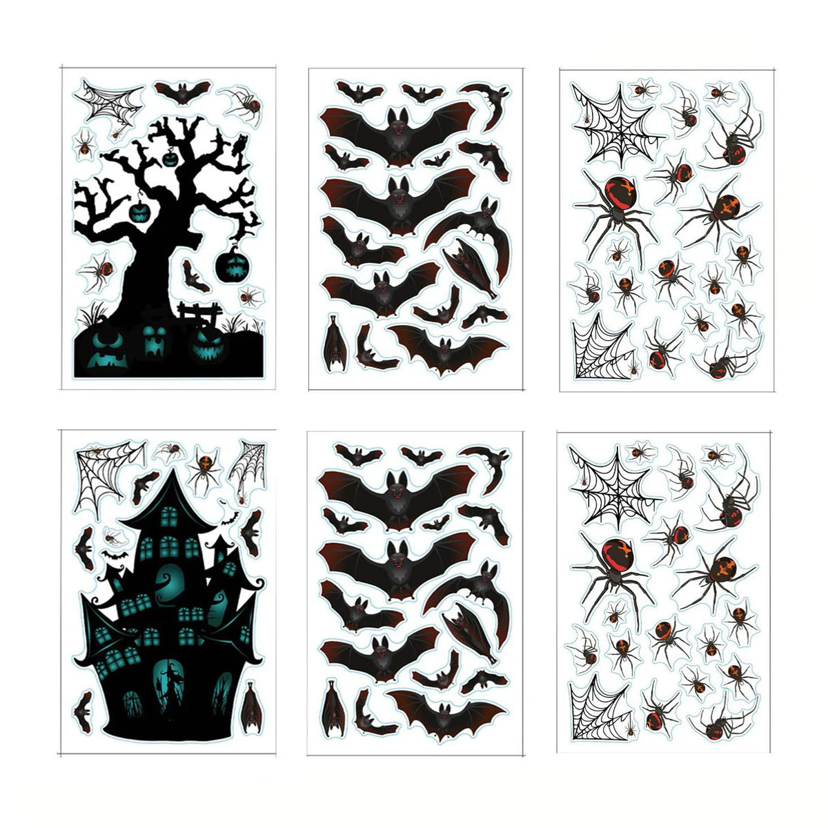 Large Halloween Window Stickers – Witches, Ghosts & Bats Halloween Window Stickers Babs
