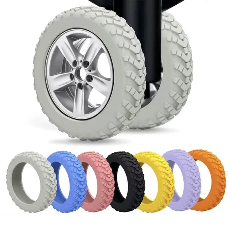 8-Pack Suitcase Wheel Covers – Silent TPR Rubber Luggage Rings Luggage Wheel Cover Babs