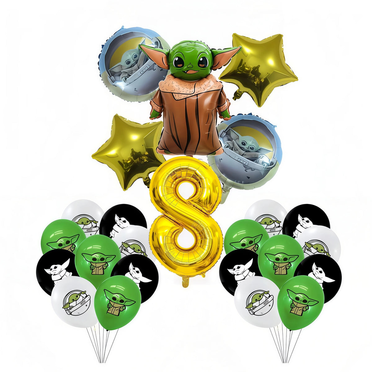Yoda Baby Theme Birthday Party Supplies – Plates, Cups & Balloons