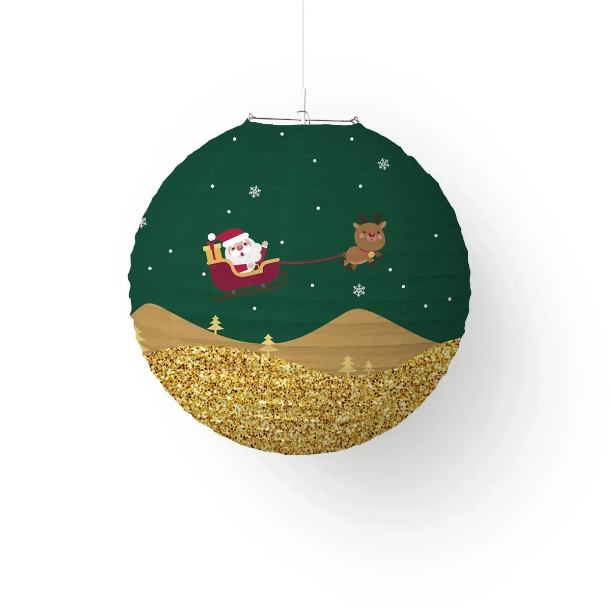 Holiday Paper Lantern Decor Set – Party & Christmas Ornaments Paper Lantern Set Babs 30cm sleigh 1pcs