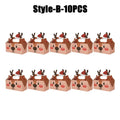 Christmas Square Gift Boxes – Collapsible Holiday Packaging Holiday Gift Boxes Babs Style B-10PCS As shown