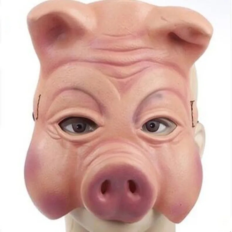 Scary Pig Head Latex Mask – Halloween Cosplay Costume Latex Costume Mask Babs