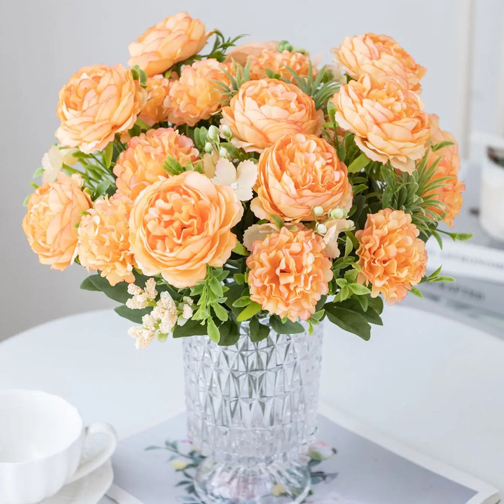 Artificial Bulbous Chrysanthemum Bouquet – Wedding & Home Decor Artificial Flower Bouquet Babs
