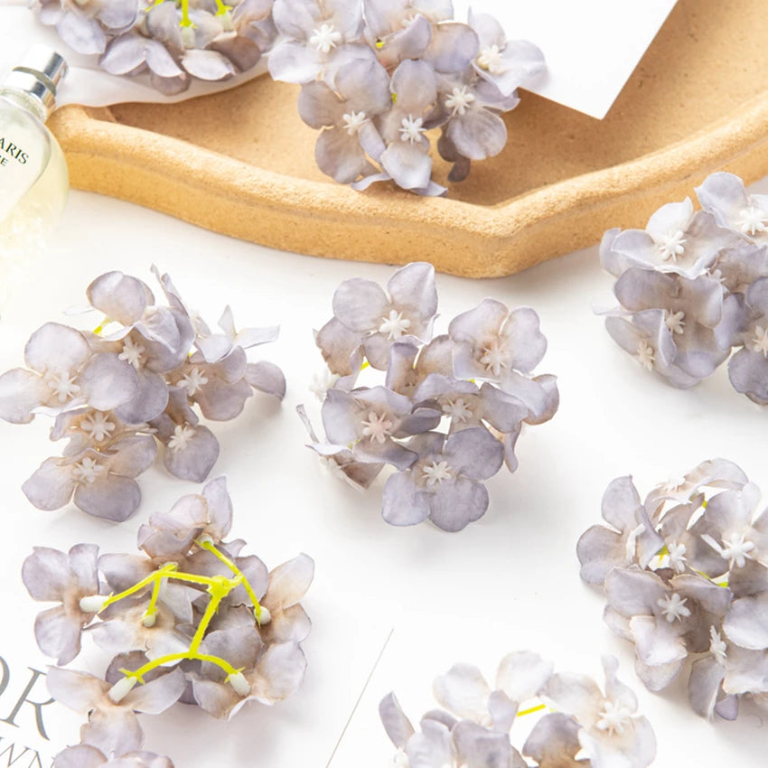 Silk Hydrangea Artificial Flowers 50pcs – Wedding & Home Decor Artificial Silk Flowers Babs