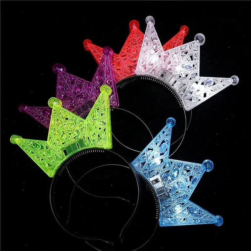 LED Flashing Crown Headband for Party, Halloween & Cosplay LED Party Headband Babs