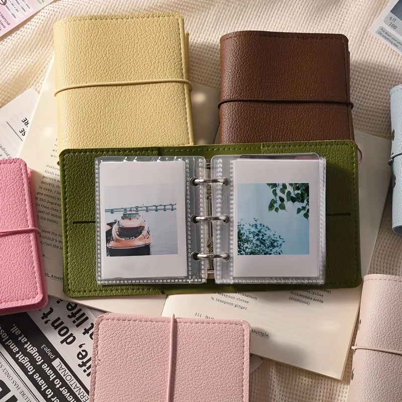 Mini Soft Leather Pocket Photo Album – 25 Sheets, 50 Pages Mini Photo Album Babs