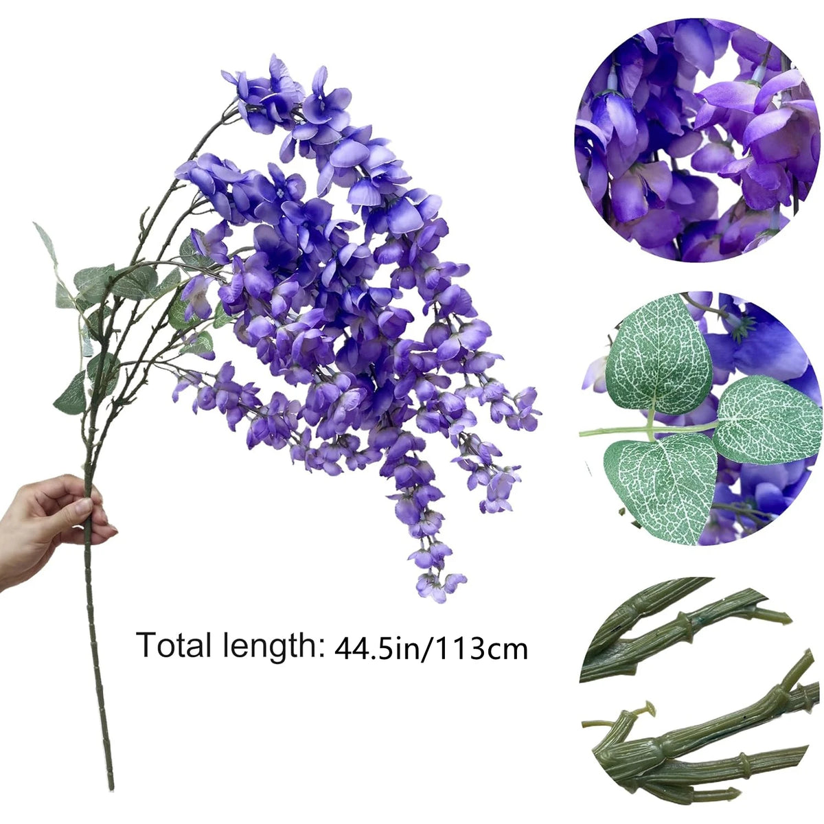 Purple Silk Orchid Flower Garland 113cm – Wedding & Home Décor Artificial Flower Garland Babs PURPLE 1pc