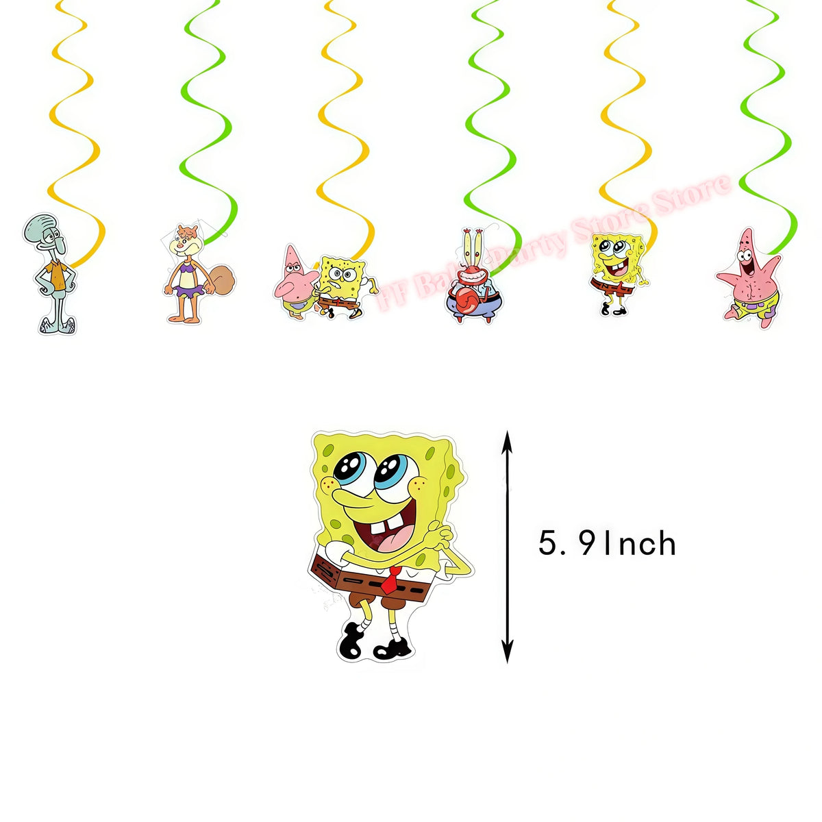Cartoon Kids Birthday Party Decoration Set – Balloons, Backdrop & More Kids Party Decoration Set Babs 6pcs spiral