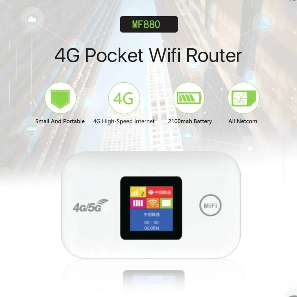 KEBIDU 4G LTE Portable WiFi Hotspot Router 150Mbps SIM Slot Portable WiFi Router Babs