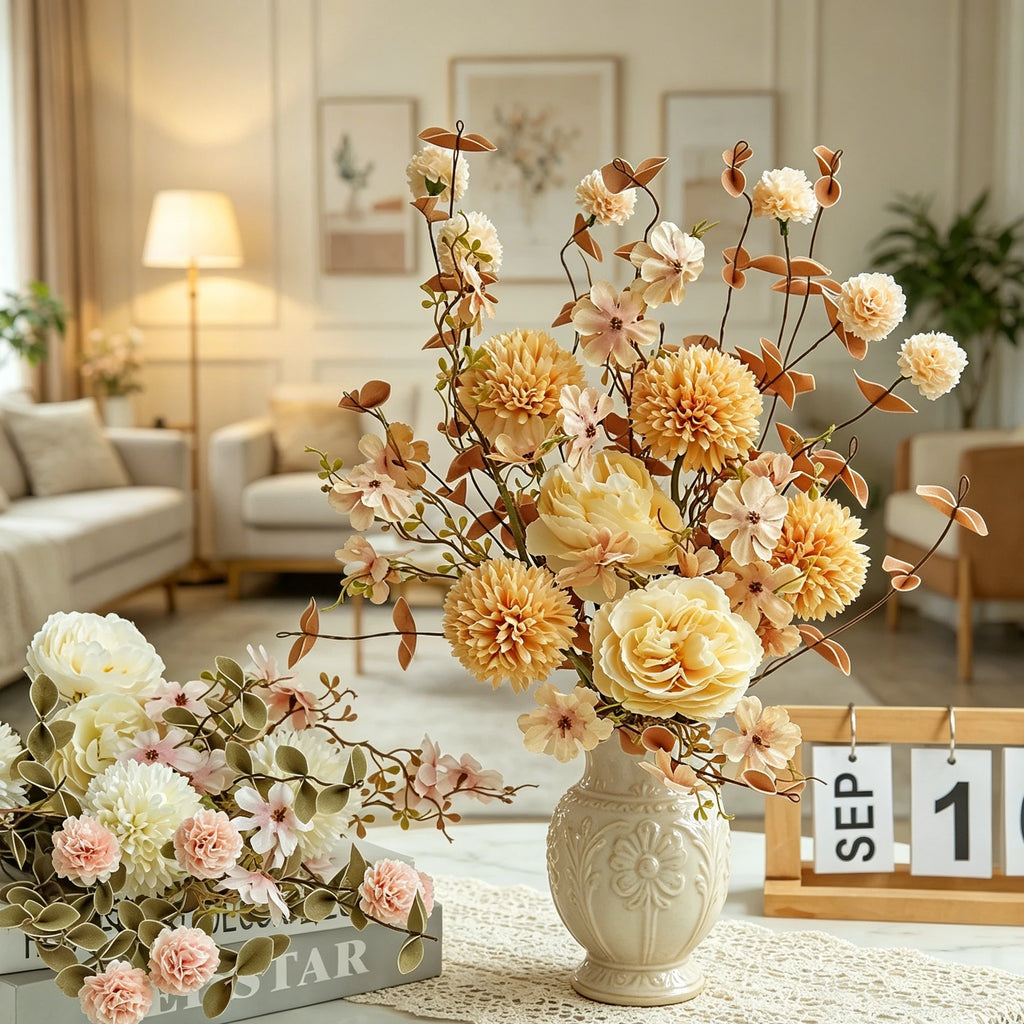 Silk Rose Artificial Flowers – Wedding & Home Décor Bouquet Artificial Silk Flowers Babs