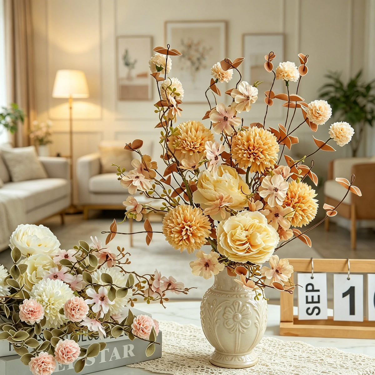 Silk Rose Artificial Flowers – Wedding & Home Décor Bouquet Artificial Silk Flowers Babs