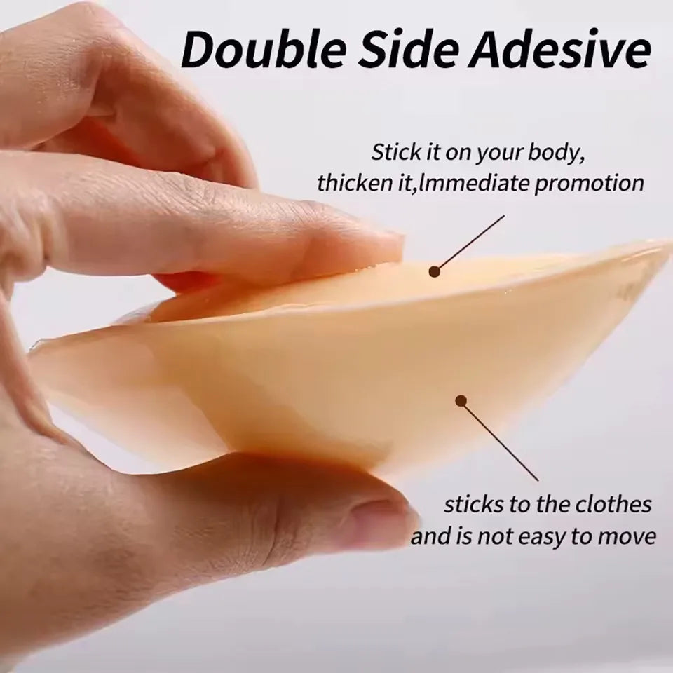 Sticky Bra Pads Inserts – Reusable Adhesive Push Up Enhancers Bra Inserts & Pads Babs