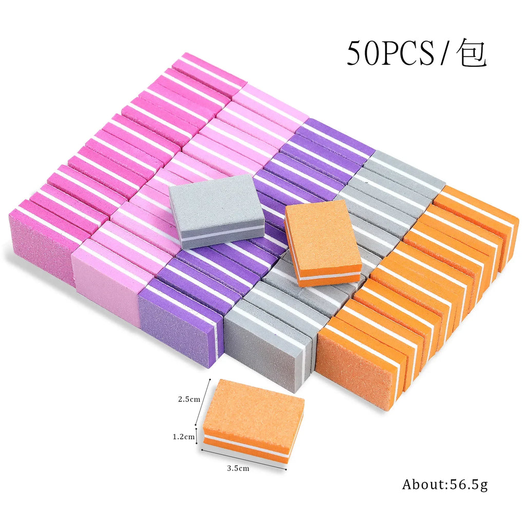 50pcs Mini Nail Files Buffer Set – Manicure & Pedicure Sanding Blocks Nail Buffer Set Babs 50pcs mixing
