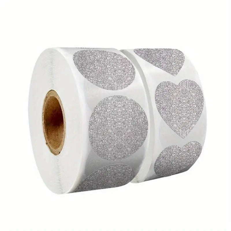 300pcs Diamond Frosted Heart Stickers for Wedding & Gift Decor Decorative Stickers Babs