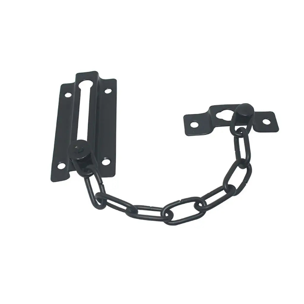 Steel Door Chain Bolt Lock Set – DIY Sliding Safety Guard Door Chain Lock Babs black