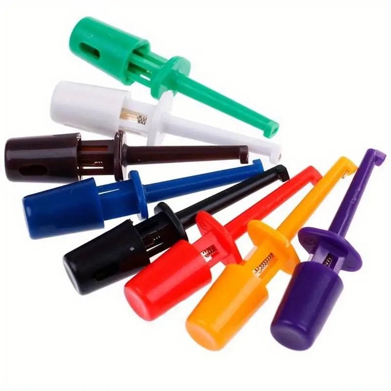 12Pcs IC Grabber Test Hook Clip Probe Set – Electronic Testing Test Hook Clip Set Babs