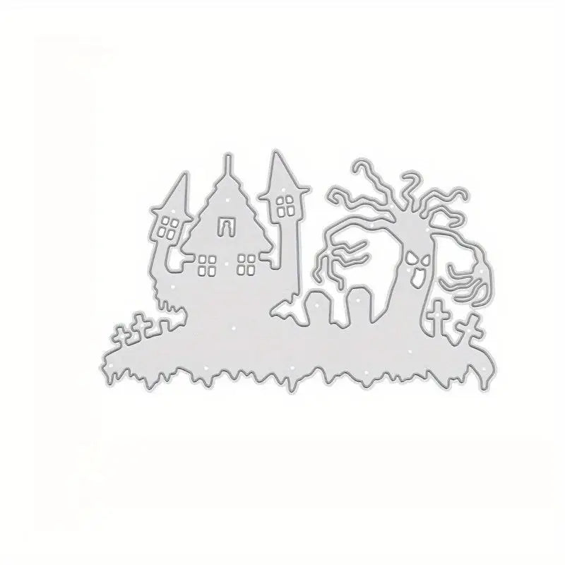 Halloween Castle Ghosts & Crosses Metal Die Cutting Mold Die Cutting Mold Babs