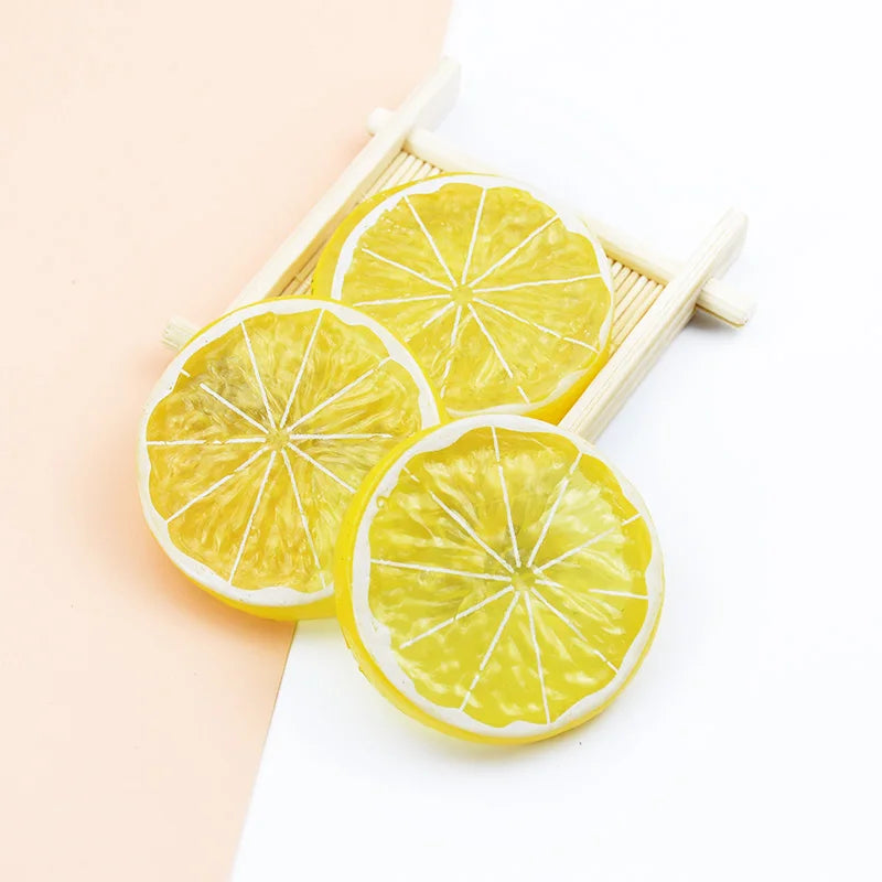 Artificial Plastic Lemon Decor 5pcs – Fake Fruit for DIY & Home Artificial Fruit Decor Babs yellow 20 PCS