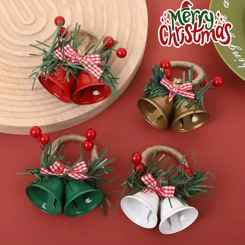 Christmas Bell Metal Napkin Rings – Woven Holiday Table Decor Napkin Rings Babs