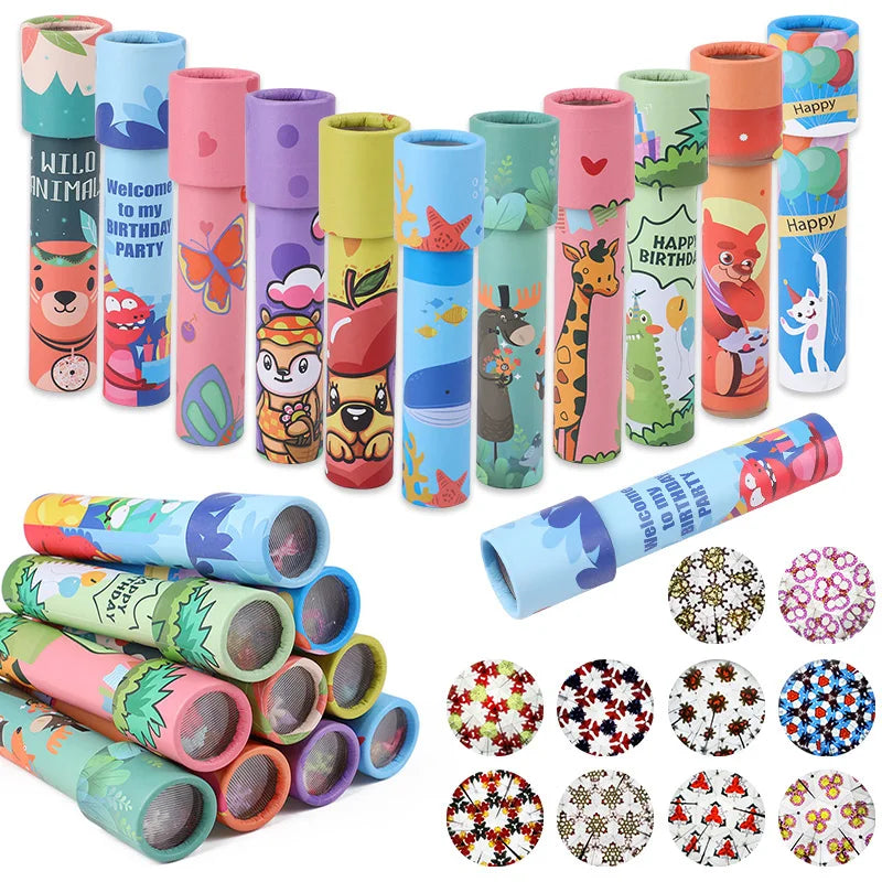 10-Pack Magic Kaleidoscopes – Kids Party Favors & School Rewards Kids Optical Toy Babs Mix 10Pcs