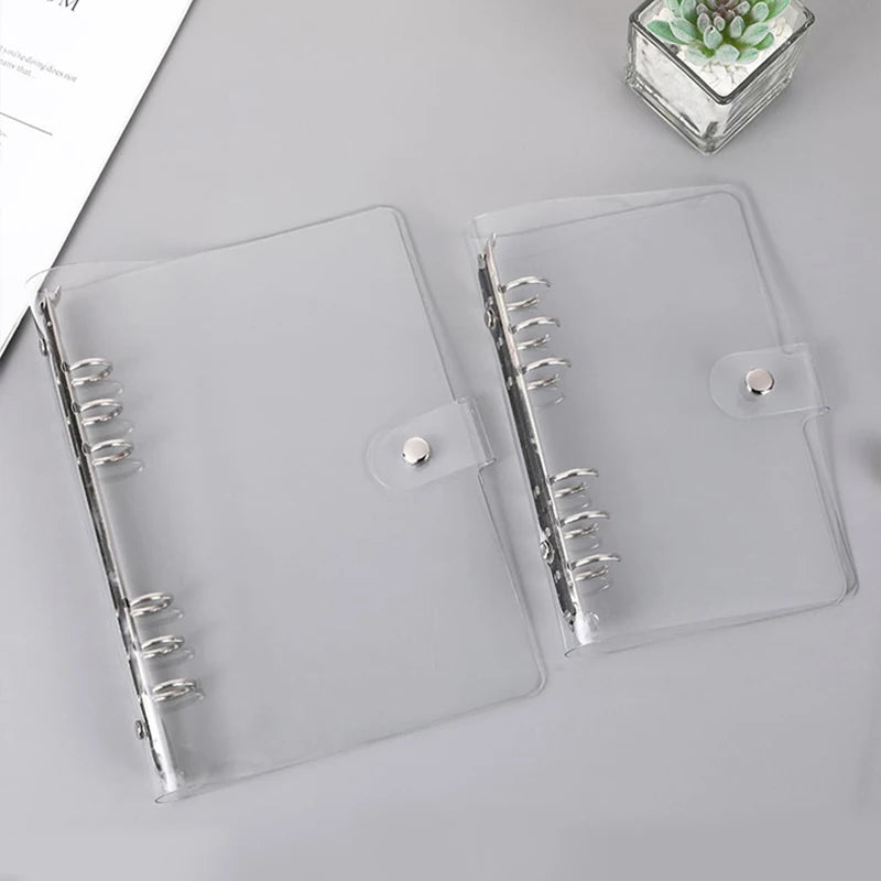 A5/A6 Transparent Glitter PVC Ring Binder Planner File Folder Ring Binder Planner Babs