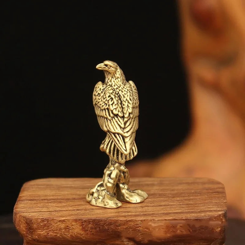 2PCS Brass Eagle Figurines – Gold Mini Animal Statues Home Decor Brass Animal Figurine Babs