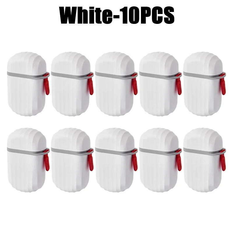 Travel Soap Box with Lid – Leakproof, Draining Soap Case Travel Soap Case Babs White-10PCS
