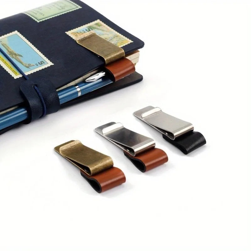 Metal Brass Pen Clip Holder for Notebook & Diary | Vintage Style Pen Clip Holder Babs