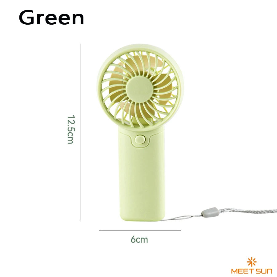 Handheld Mini Fan with Wristband – Portable Battery-Free Desk Fan Handheld Mini Fan Babs green