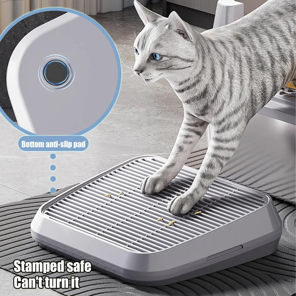 Cat Litter Catcher Ramp Box – Double Layer Paw Cleaning Tray Cat Litter Accessory Babs