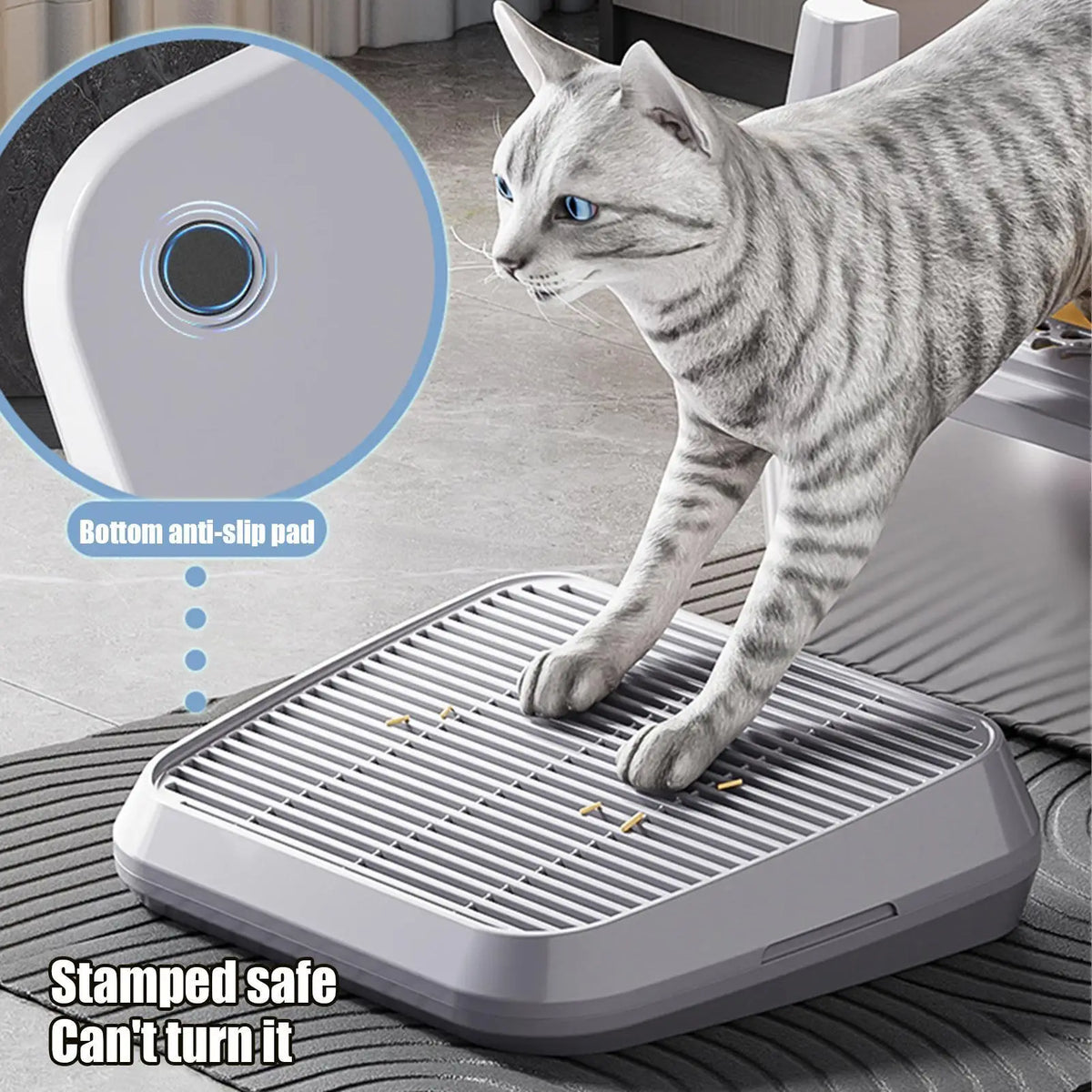 Cat Litter Catcher Ramp Box – Double Layer Paw Cleaning Tray Cat Litter Accessory Babs