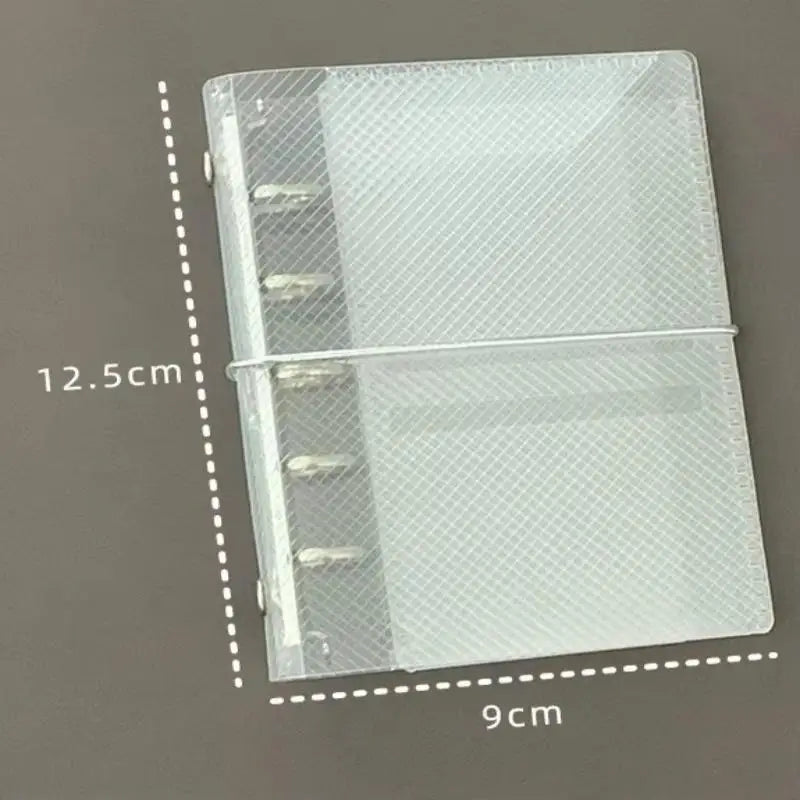 M5 A6 PP Three-Fold Loose Notebook Cover Mini Organizer Notebook Cover Babs M5 White
